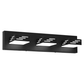 VEVOR 3-Light LED Modern Vanity Light Fixtures, 19.69-Inch, Black Finish Bathroom Wall Lighting Fixture Over Mirror, with IP44 Waterproof