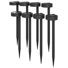 8 Pack Solar Garden Lights Outdoor Auto On/Off Solar Pathway Lights, IP44 for Driveway, Walkway, Yard Landscape Lighting
