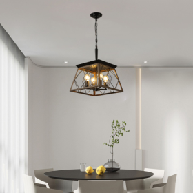 Farmhouse Chandelier 4 Lights Vintage Antique Chandelier Lamps -no Bulbs-Unusable Platform - Temu (Option: Black)